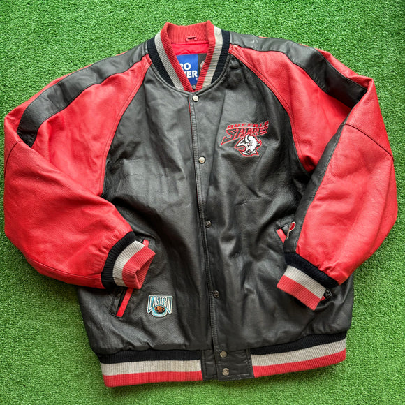 Vintage Buffalo Sabres Leather Jacket Size XL