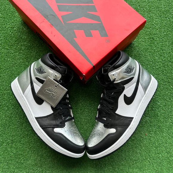 Jordan Silver Toe 1s Size 12W/10.5M