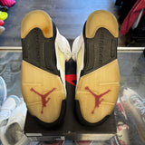 Jordan Reflective Tongue Fire Red 5s Size 7Y