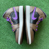 Jordan Purple Mocha Mid 1s Size 6Y