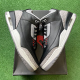 Jordan Black Cement 3s Size 12