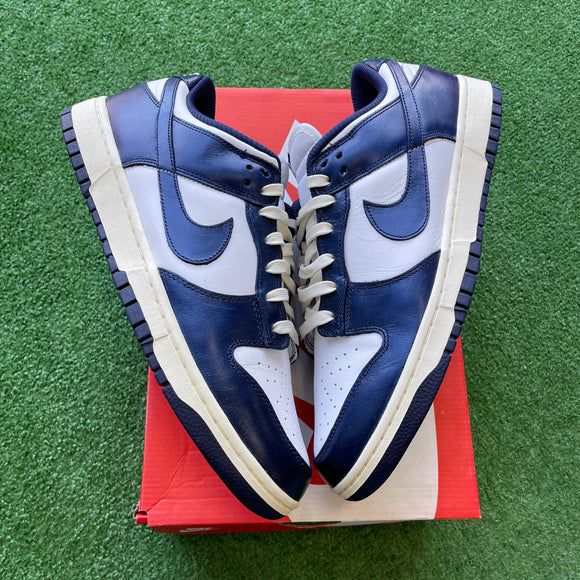 Nike Vintage Navy Low Dunks Size 13.5W/12M