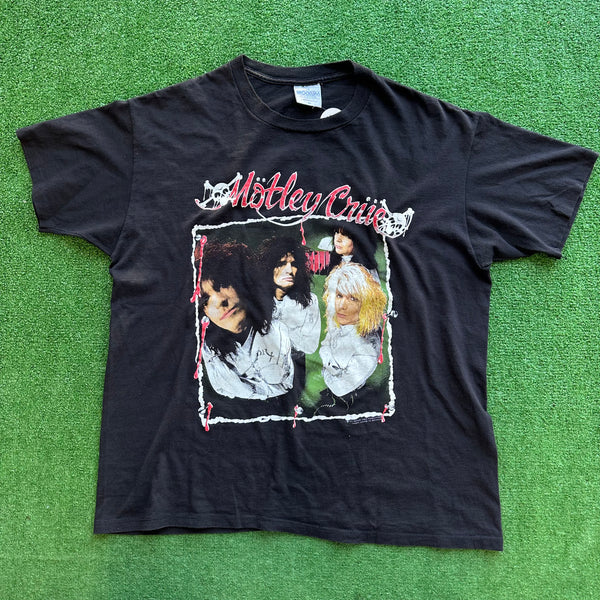 1990年製Motley Crue ヴィンテージTシャツ Lサイズ Vintage Motley Crue Tour Tee Size XL – My Cuzin Vintage