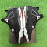 Jordan Black Canvas 4s Size 10.5