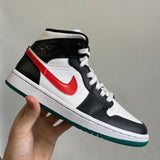 Jordan Alternate Swoosh Red Yellow Mid 1s
