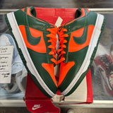 Nike Miami Hurricanes Low Dunks Size 8.5