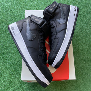 Nike Stussy Black Mid Air Force 1s Size 11
