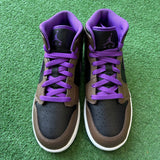 Jordan Purple Mocha Mid 1s Size 6Y