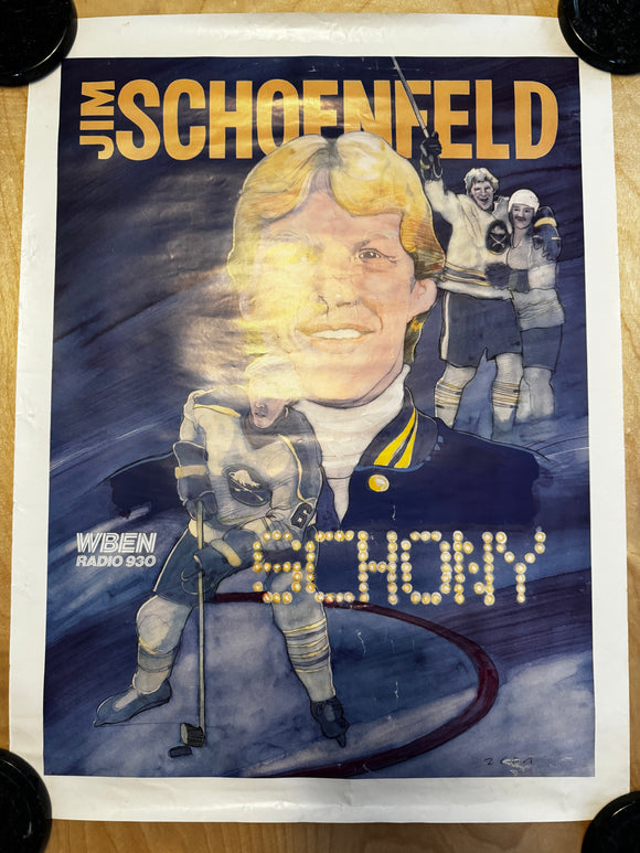 Vintage Buffalo Sabres Jim Schoenfeld Poster