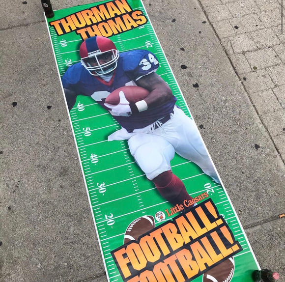 Vintage Buffalo Bills Thurman Thomas Life Size Poster