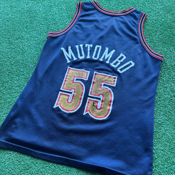 Vintage Denver Nuggets Mutombo Champion Jersey Size M