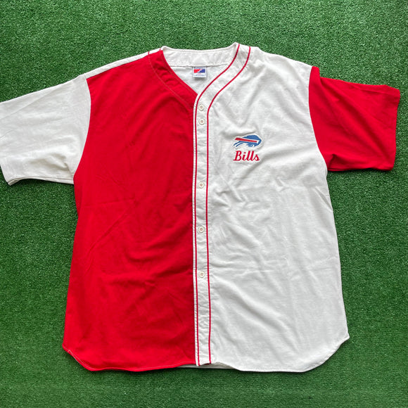 Vintage Buffalo Bills Baseball Shirt Size XXL