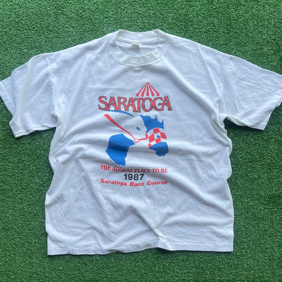 Vintage Saratoga Race Tee Size XL