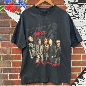 Vintage Aerosmith Just Push Play Tour Tee Size XL