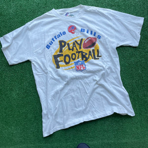 Vintage Buffalo Bills Play Football Tee Size XL