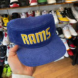 Vintage Los Angeles Rams New Era Corduroy Snapback Hat