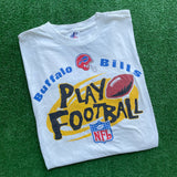 Vintage Buffalo Bills Play Football Tee Size XL