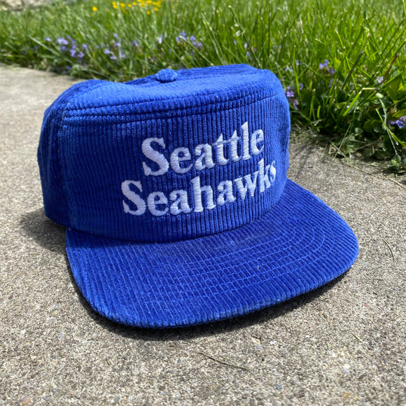 Vintage Seattle Seahawks Corduroy Snapback Hat
