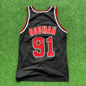 Vintage Denis Rodman Chicago Bulls Champion Jersey Size 44 (L)