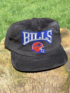Vintage Buffalo Bills Black Corduroy Snapback Hat