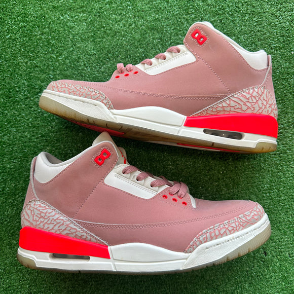 Jordan Rust Pink 3s Size 11.5W/10M
