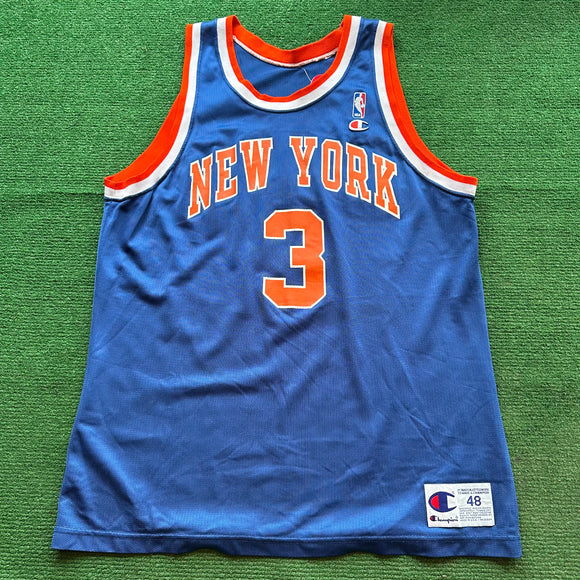 Vintage New York Knicks John Sharks Champion Jersey Size XL