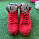 Jordan Red Suede 5s Size 13