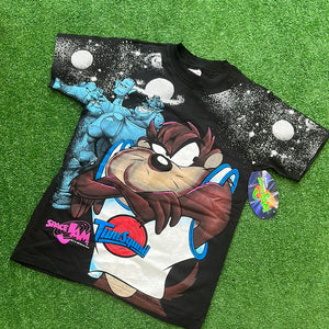 Vintage Space Jam Taz Tee Size Youth L