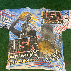 Vintage USA Dream Team Gold Rush Tee Size XL