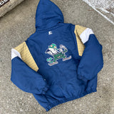 Vintage Notre Dame Starter Pullover Jacket Size XL