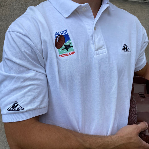 Vintage Buffalo Bills Jim Kelly Football Camp Polo