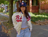 Vintage Buffalo Bisons Satin Jacket Size XL