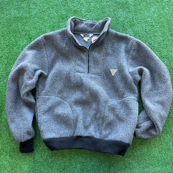 Vintage Union Bay Dark Grey Quarter Zip Fleece Size L