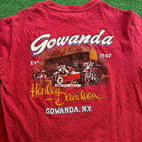 Vintage Harley Davidson Gowanda NY Tee Size L