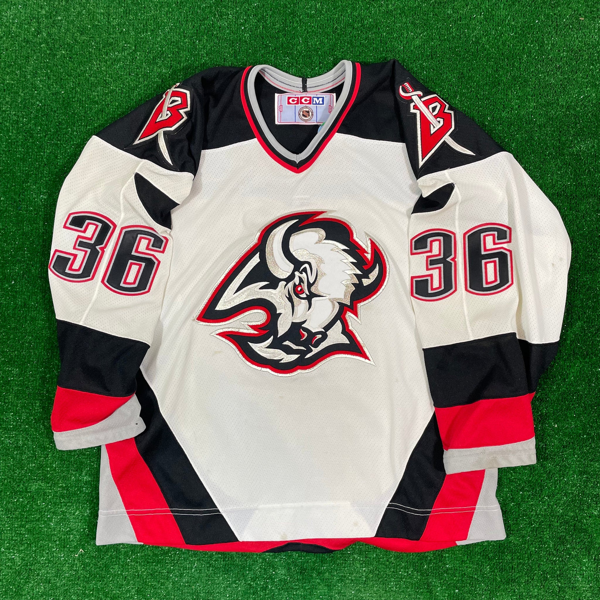 Buffalo Sabres Barnaby CCM Goat Head NHL Hockey Jersey Authentic