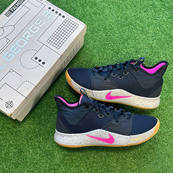 Nike Paul George Obsidian Pink Blast 3s Size 9.5
