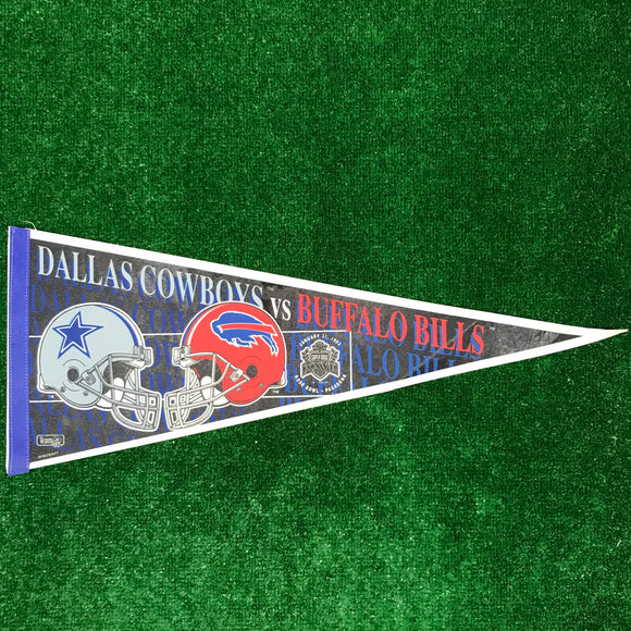 Vintage Buffalo Bills Super Bowl XXVII Pennant